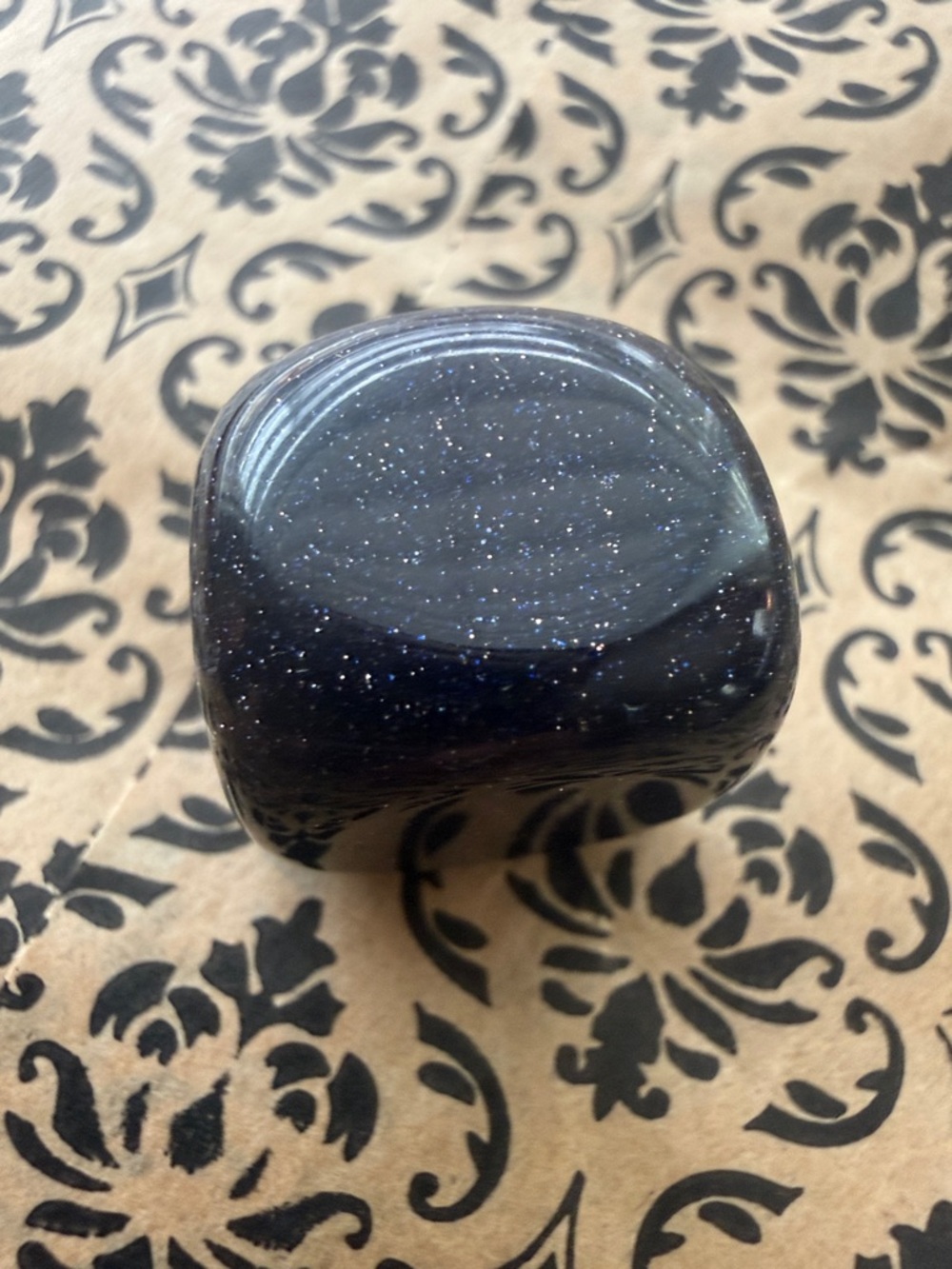 Blue Goldstone Cube - Stone of Ambition - Boost Confidence, Help Attain Goals